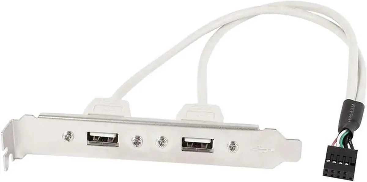 Vszerda Vszerda 2 Port USB 2.0 Bracket Cable 10-pin to 2x USB-A 30cm — product photo