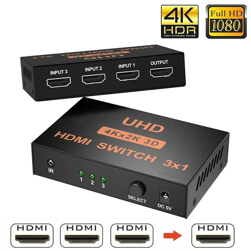 YINGHUA YINGHUA 3x1 HDMI KVM Switch 4K30Hz Remote Control — product photo