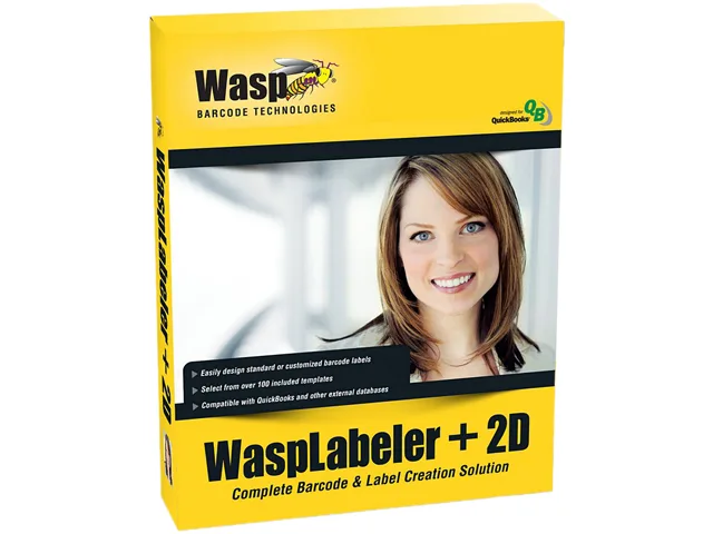 WaspLabeler +2D barcode label design software boxed retail package