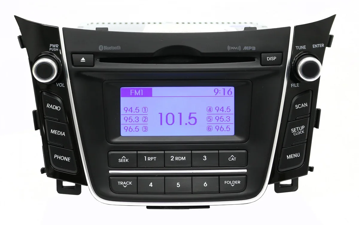 1 Factory Radio 1 Factory Radio AC1B1A5AN receiver 2013-2015 Hyundai Elantra AM FM mp3 CD XM Bluetooth — product photo