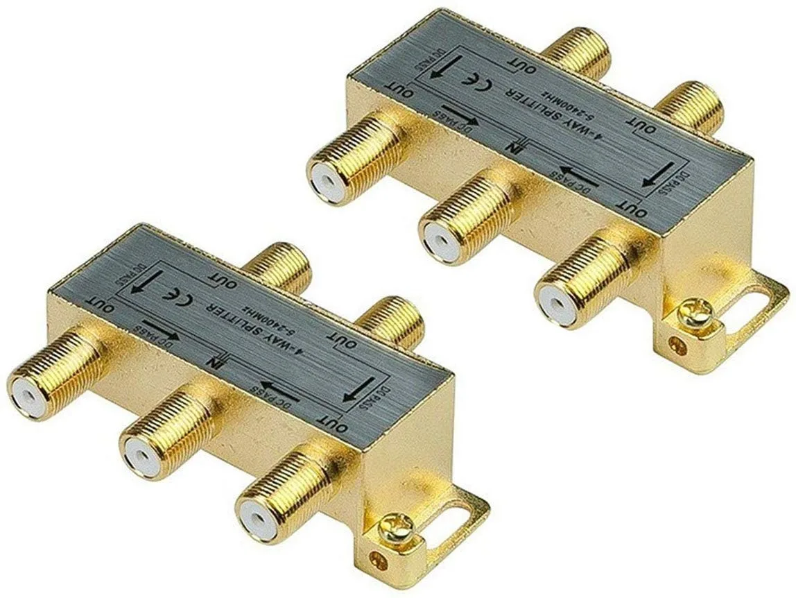 iMBAPrice iMBAPrice 110015-2 2.4 GHz 4-Way Coaxial Splitter 2-Pack — product photo