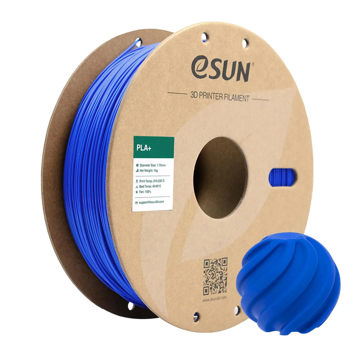 eSUN eSUN PLA+ Filament 1.75mm 1kg Blue — product photo