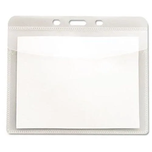 Advantus Advantus 75604 PVC-Free Vertical Badge Holders 3 x 4 Clear 50 Pack — product photo
