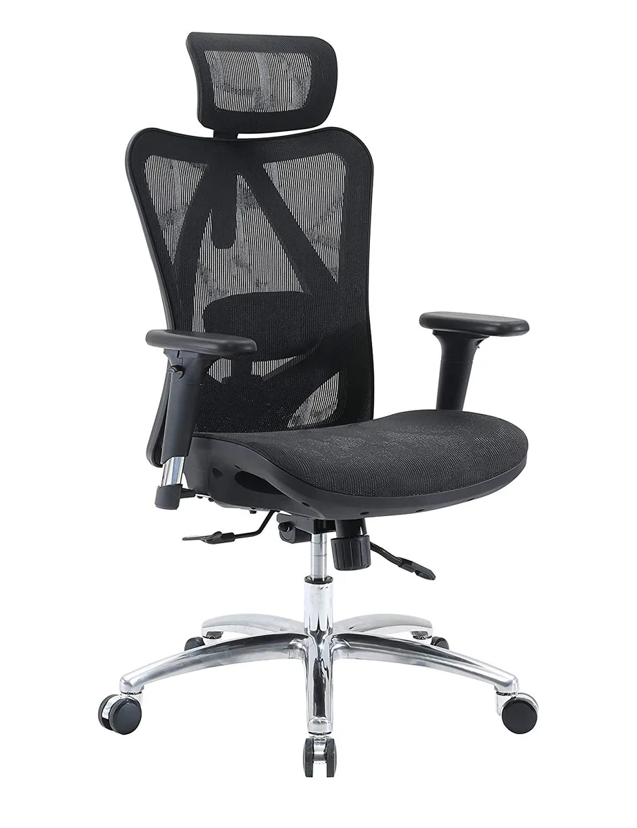 SIHOO SIHOO High-Back Mesh Office Chair, 3D Armrest, Black — product photo