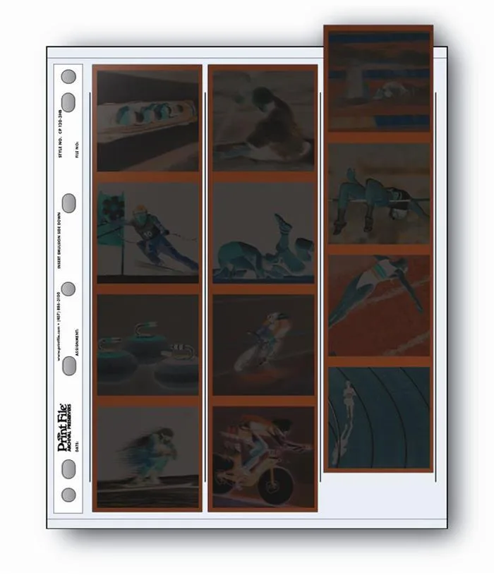 Print File Print File Archival 120 Negative Pages Three Strips Four 6 x 6 F — product photo