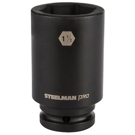Black phosphate finished deep impact socket with laser etched markings