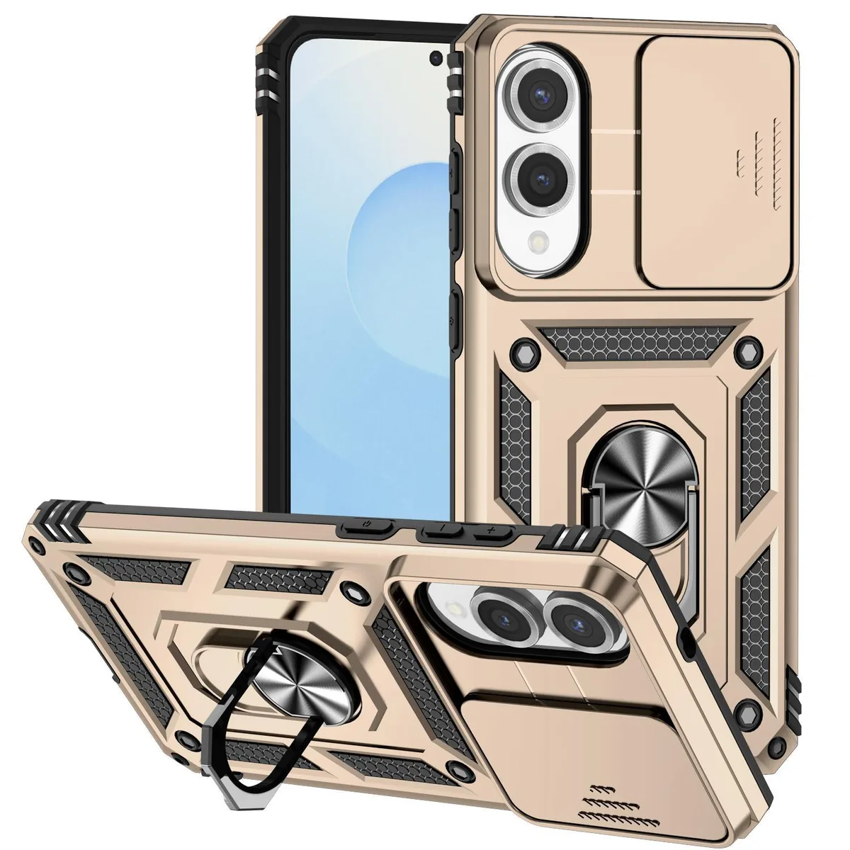 SOEWIOU SOEWIOU Case with Stand for Samsung Galaxy S25 Edge Gold — product photo