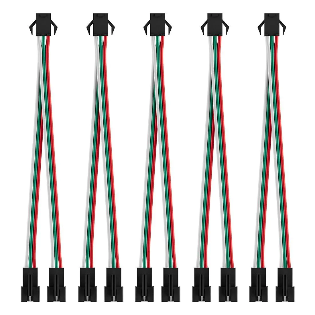 KEHIPI KEHIPI 5 PCS JST SM 3PIN V Shape 1 to 2 Connectors 15CM 22AWG Wire — product photo