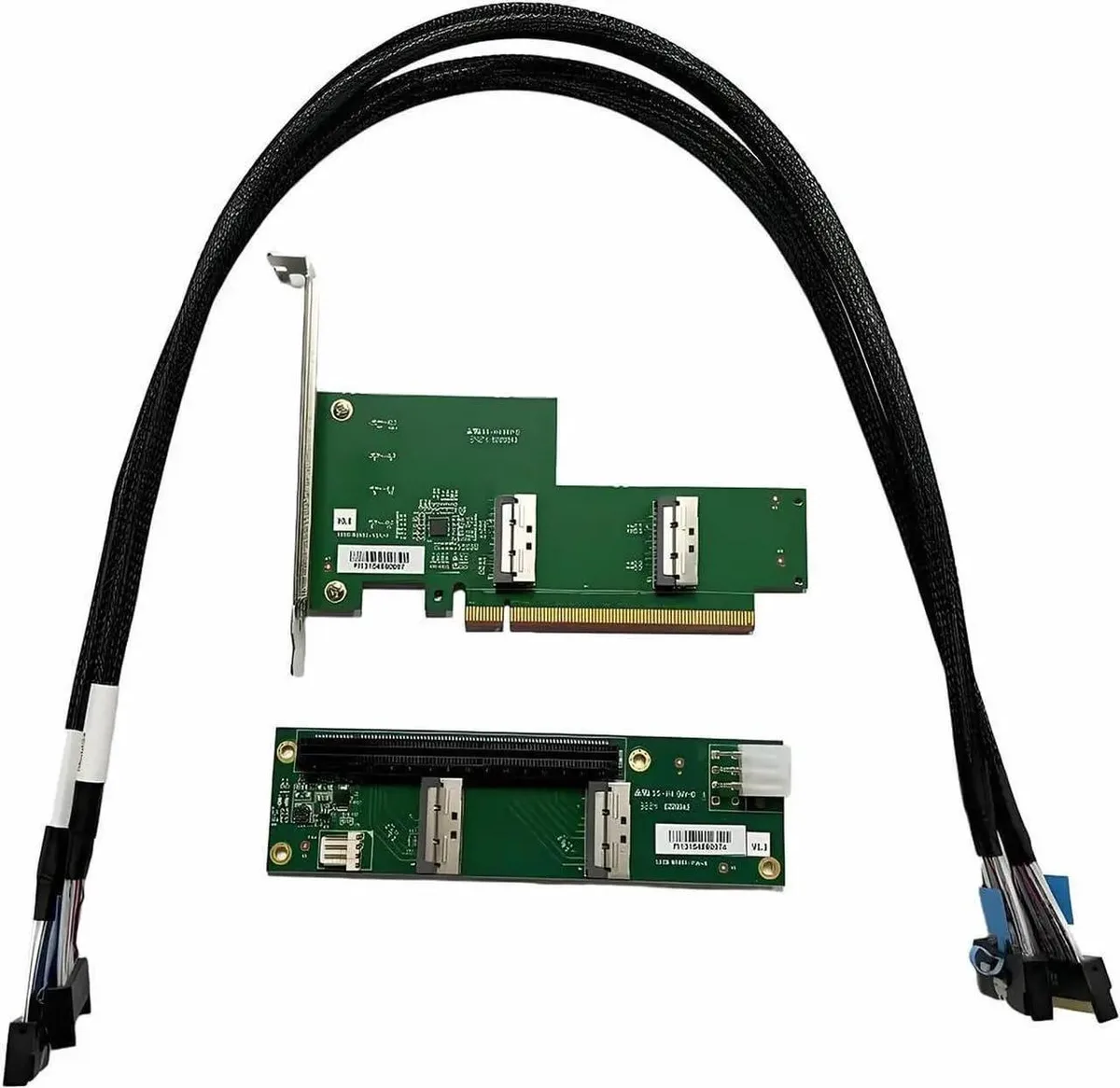 SMUGDESK SMUGDESK PCIe 5.0 x16 to Dual MCIO 8i Splitter Kit with 2×50CM Cables — product photo