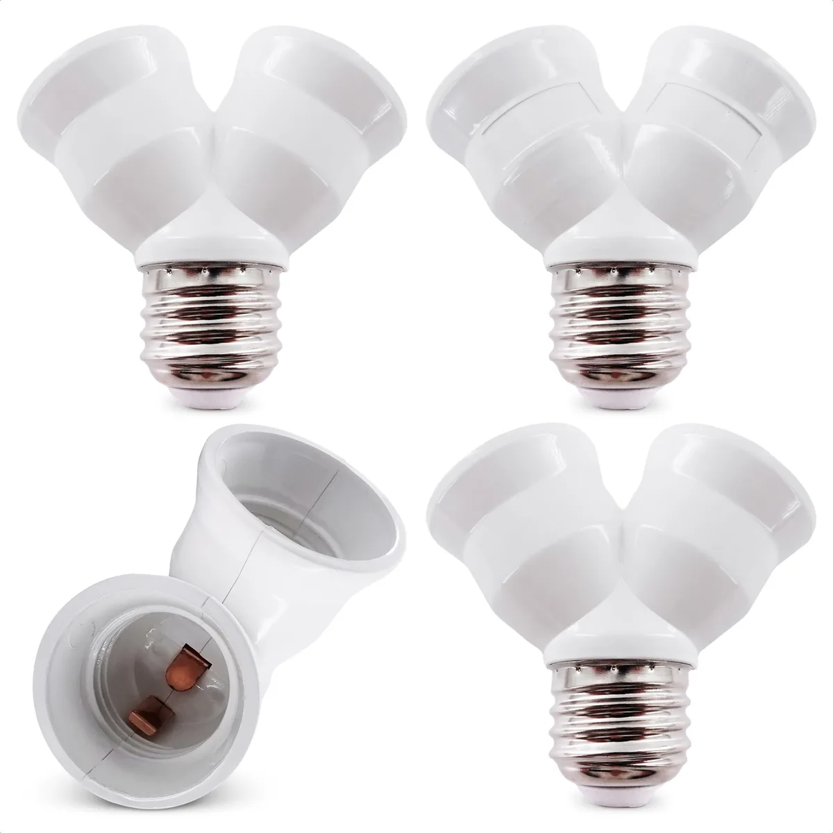 Noux DLSP-4 Dual Light Bulb Splitter E26 to E27 660W 4 Pack — product photo
