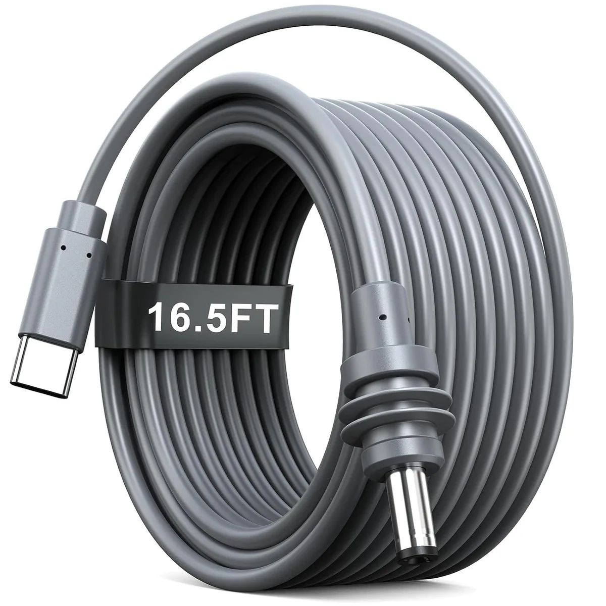 AUTYUE AUTYUE Starlink Mini USB C to DC Power Cable 6.6 ft 18AWG 100W Waterproof Gray — product photo