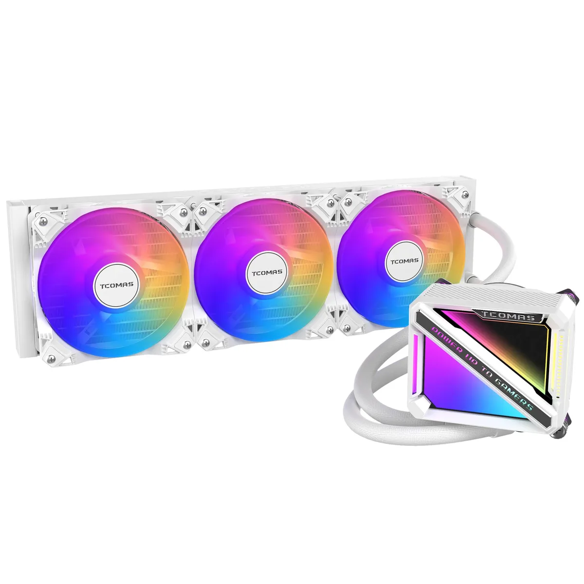TCOMAS TCOMAS LE200 White 360 ARGB liquid cooler — product photo