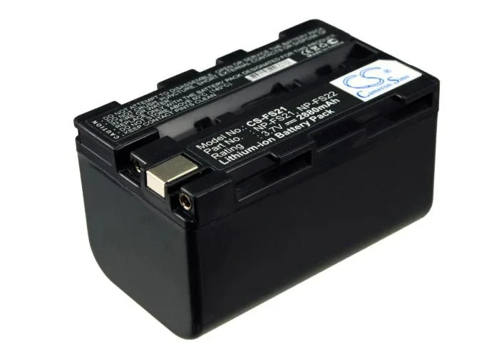 Rectangular silver camcorder battery with gold contacts