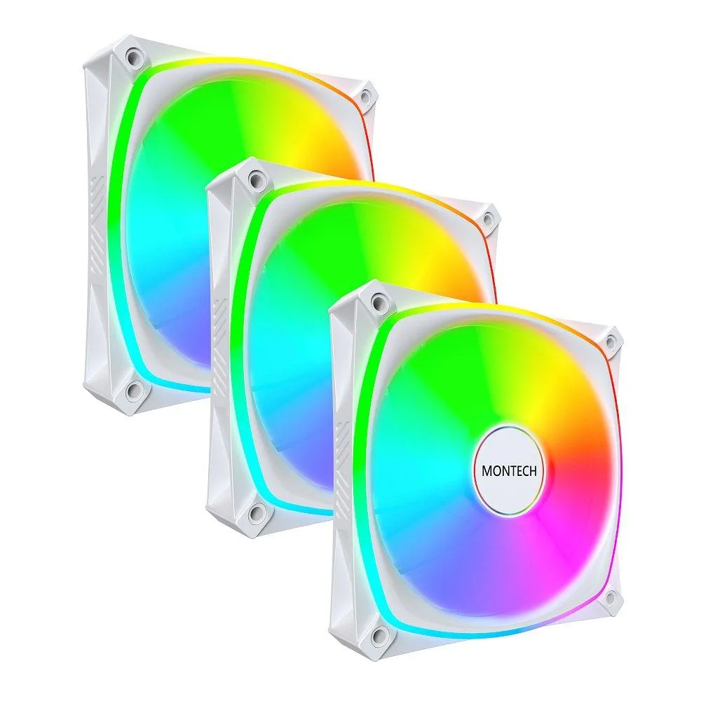 Montech Montech AX120 PRO 120mm 600-1600 RPM White 3-pack — product photo