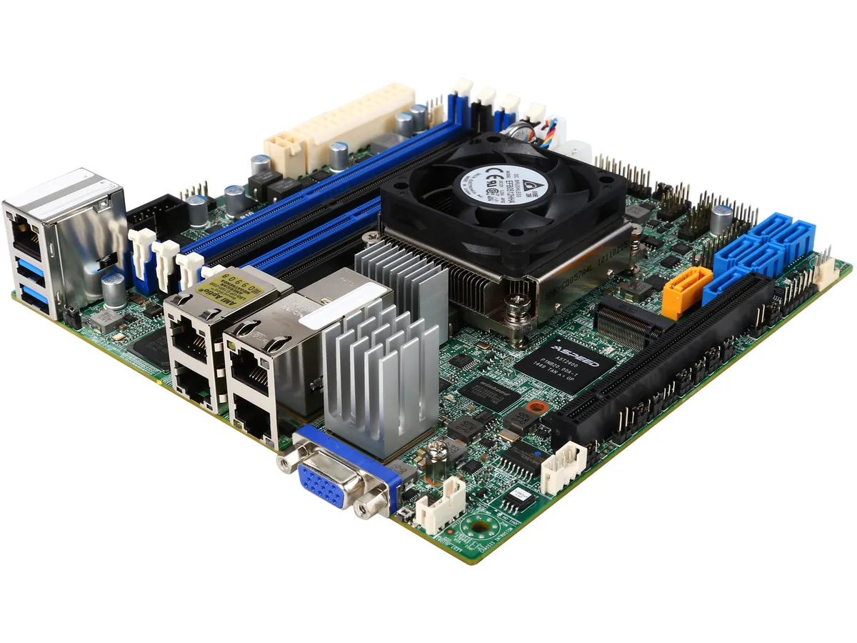 Supermicro Supermicro MBD-X10SDV-TLN4F-O server motherboard Xeon D-1541 FCBGA 1667 Mini ITX — product photo