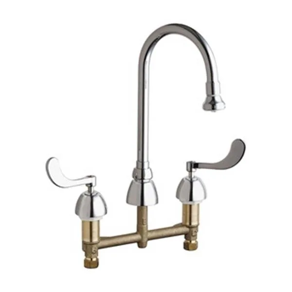 CHICAGO FAUCET COMPANY CHICAGO FAUCET COMPANY 786 Gooseneck Faucet, Manual, 8" Mount, bath hardware — product photo