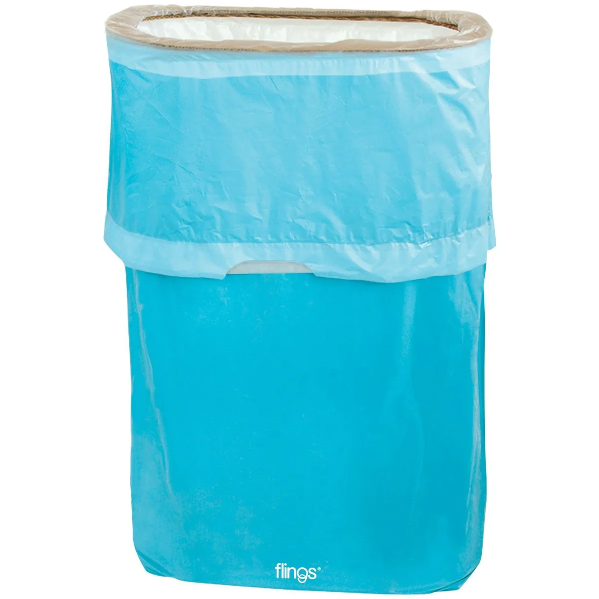  Amscan 130109.54 Pop-Up Trash Bin 13gal Blue 18.5x10x1.7in Collapsible — product photo