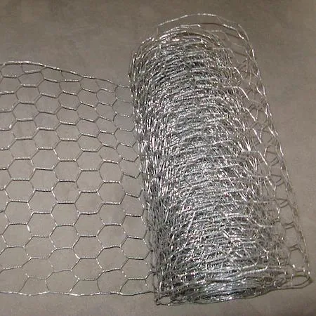 Galvanized steel poultry netting roll, 18 in high, 50 ft long, hexagonal 1 in mesh, silver finish