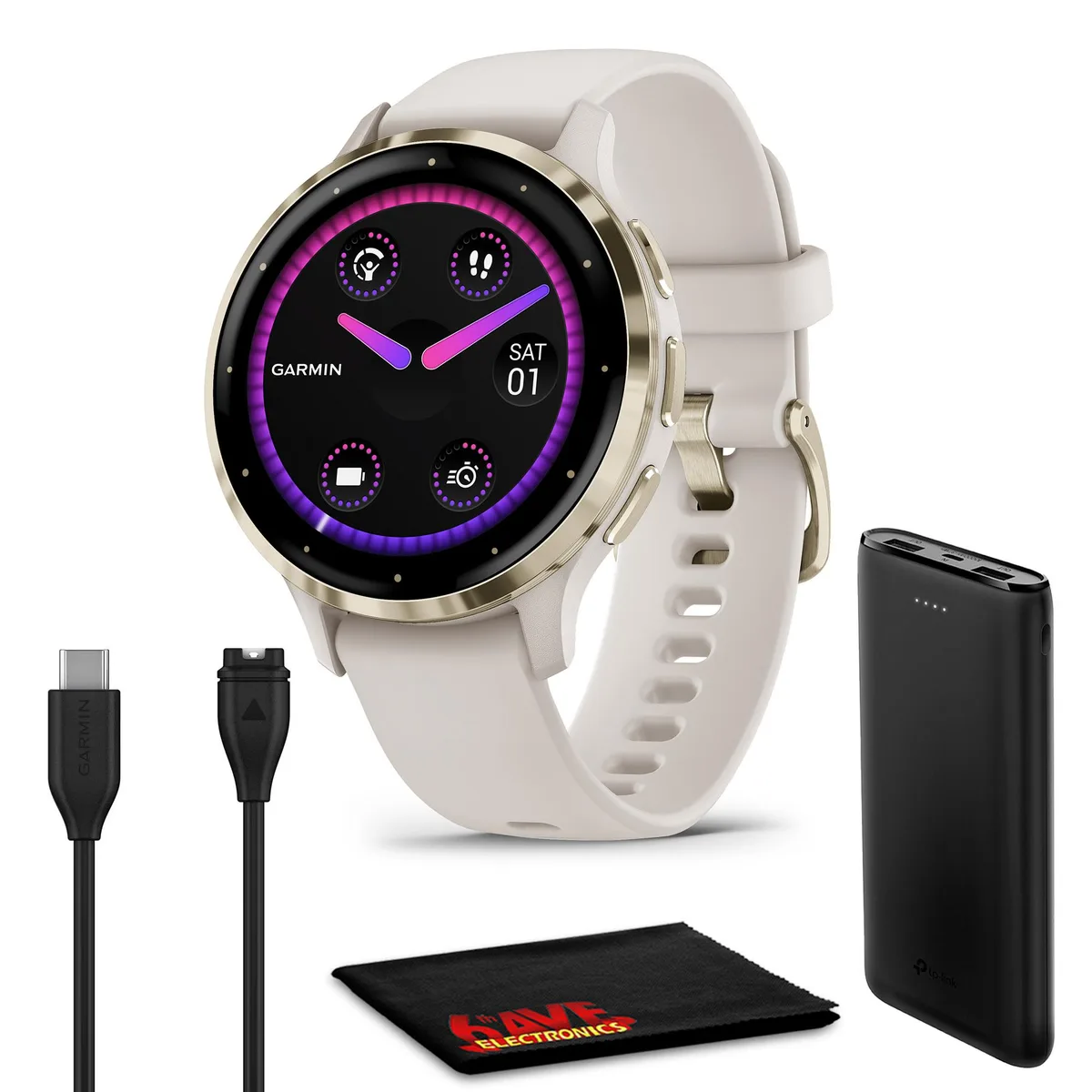 Garmin Garmin Venu 3S Smart Watch Ivory Case 1.2" AMOLED — product photo