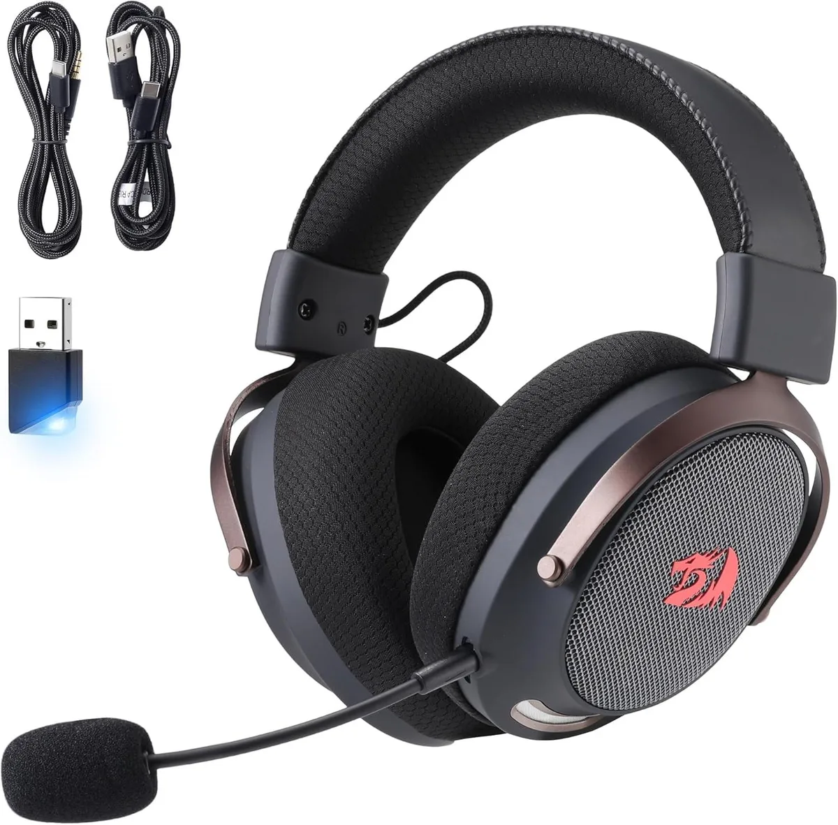 Redragon Redragon H858 3-Mode Wireless Gaming Headset, Black — product photo