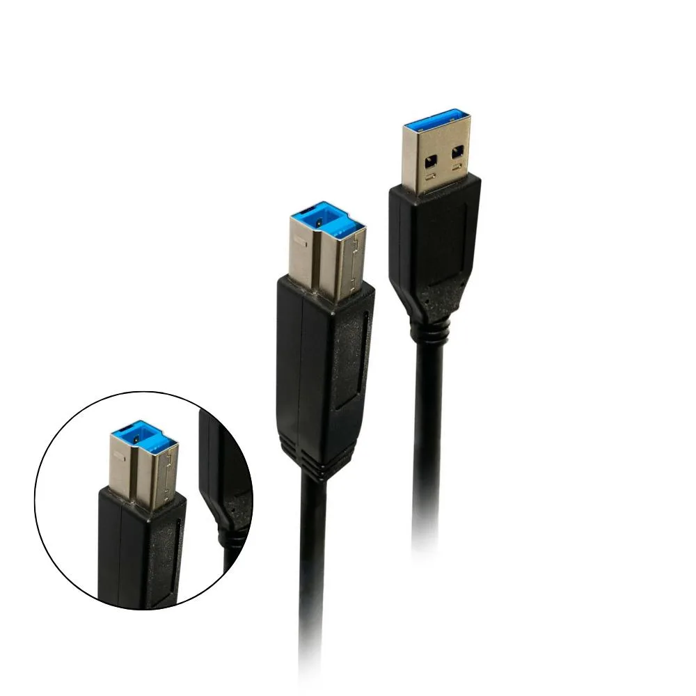 Lumenzi Lumenzi USB-3AMBM-3-BK-1 USB 3.0 A Male to B Male cable 3 FT 5 Gbps Black — product photo
