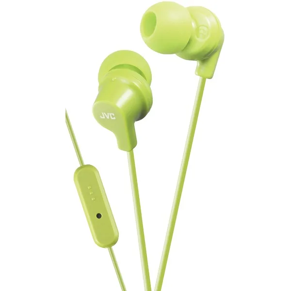JVC JVC HAFR15G Green In-Ear Headphones with Mic — product photo
