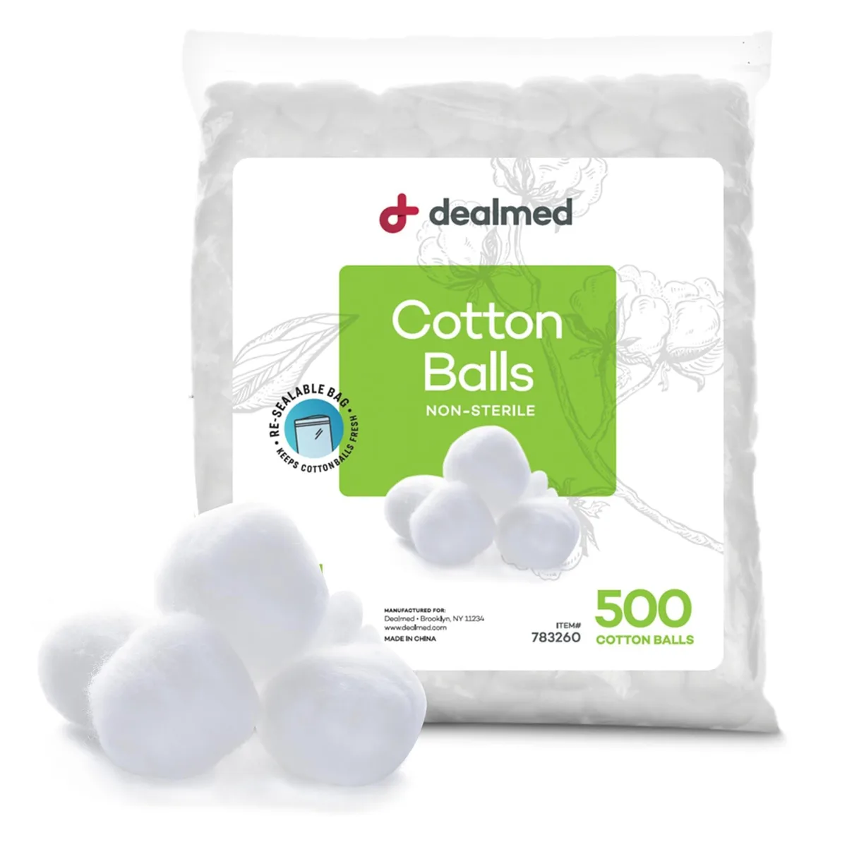  Dealmed 783260 Cotton Balls 500pk general craft — product photo