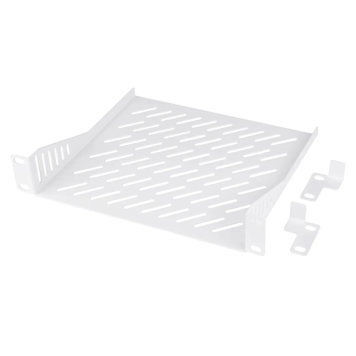  GeeekPi DP-0031 1U Vented Cantilever Shelf 10in 7.87in White — product photo