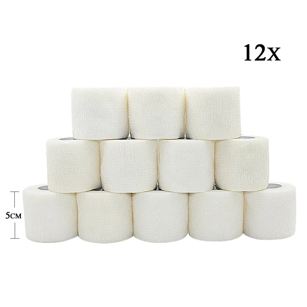 COMOmed COMOmed Self-Adherent Cohesive Bandage 2"x5 Yards White 12 Rolls — product photo
