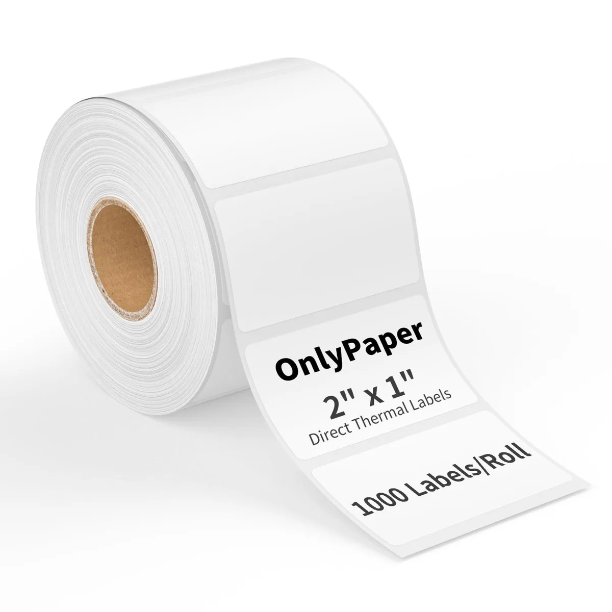 White rectangular thermal labels on a roll, 1000 count