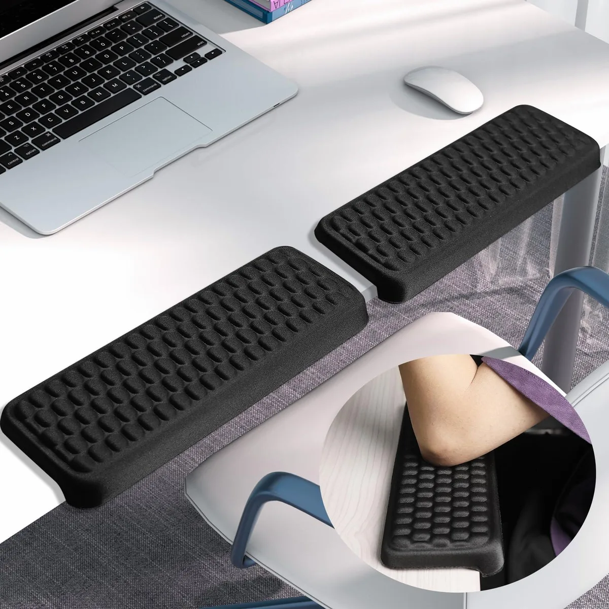  Tai-Hao Telihao-11839 L-shaped memory foam elbow pads 2-piece 11.8 x 3.9 inches black — product photo