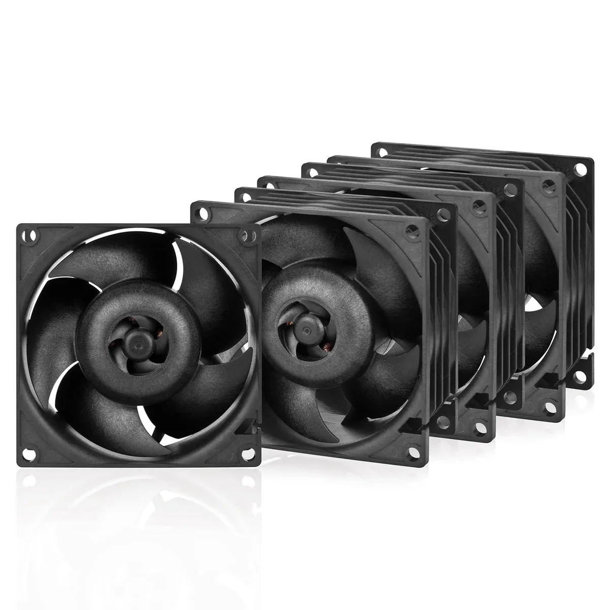 ARCTIC ARCTIC S8038-10K 4-pack 80×80×38 mm PWM fan 500-10000 RPM 12 V Black — product photo
