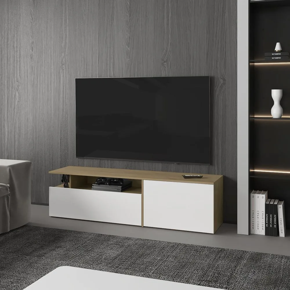 tuphen tuphen Summerfield TV Stand White Light Oak Home Entertainment — product photo