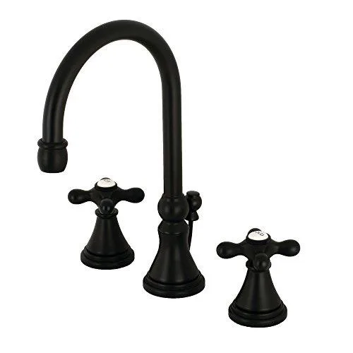 KINGSTON BRASS KINGSTON BRASS KS2980AX Governor 8-Inch Widespread Bath Faucet Matte Black — product photo