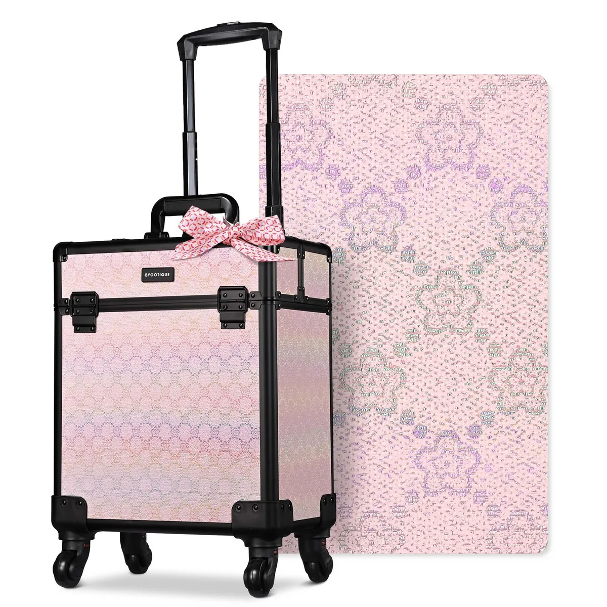 Byootique Byootique 12MKC028-SIMPLEM-FMN12 Medium Rolling Makeup Train Case luggage — product photo