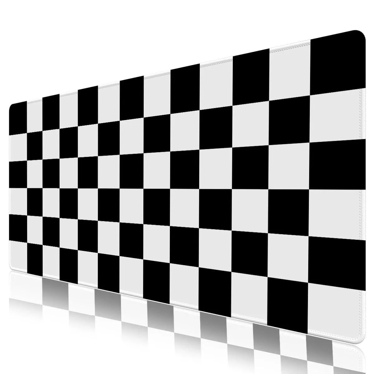 KEHIPI KEHIPI Mouse Pad 35.4" x 15.7" Black White Checkerboard — product photo