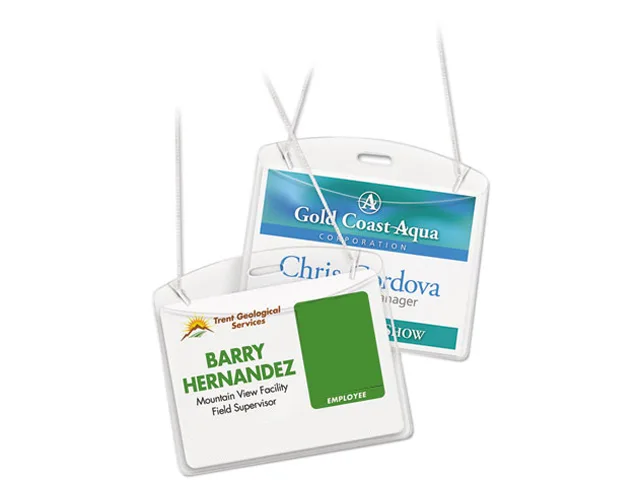 Avery Avery 2922 Photo ID Badge Holder Horizontal 48in Lanyard Clear 100/Box — product photo