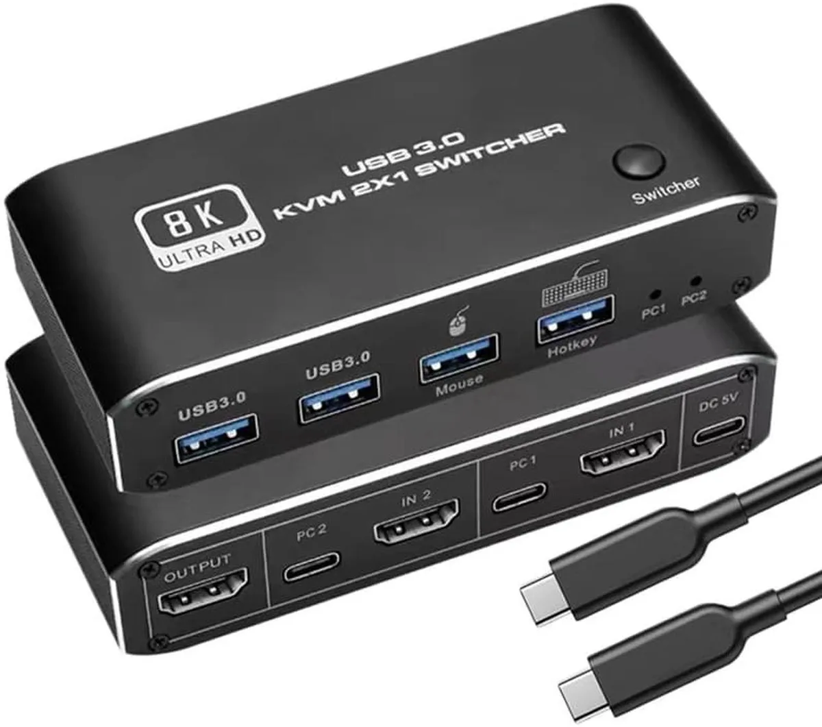 Vszerda Vszerda 2-in-1-out 8K 60 Hz HDMI 2.1 KVM Switch — product photo