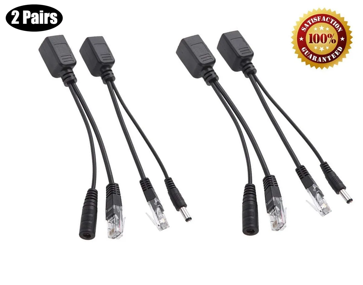 Werleo Werleo Passive PoE Injector Splitter Kit 5.5x2.1 mm DC Black 2 Pairs — product photo