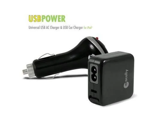 Macally (Mace Group) Macally USBPOWER Black Universal USB AC / Car Charger — product photo