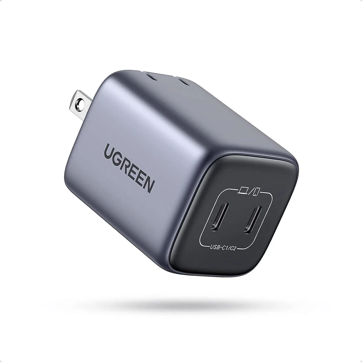 Choseal Choseal 45W USB-C 2 Port GaN Foldable PPS Wall Charger Black — product photo