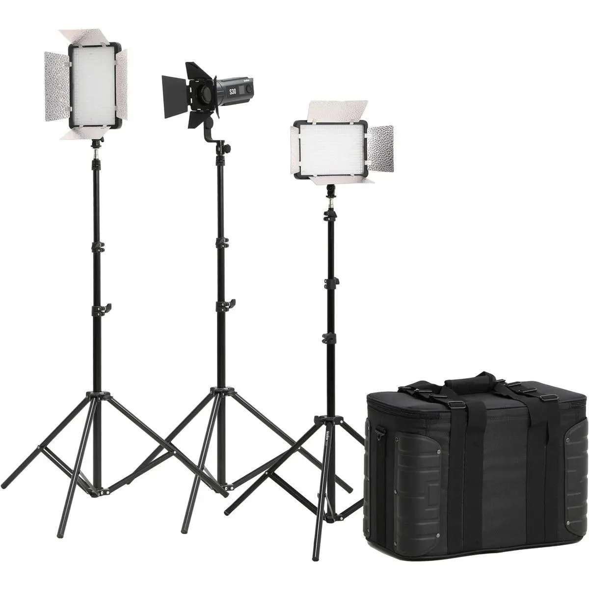 Godox Photo Equipment Co. Ltd Godox LED500LR 3-Light Bi-Color LED Studio Kit — product photo