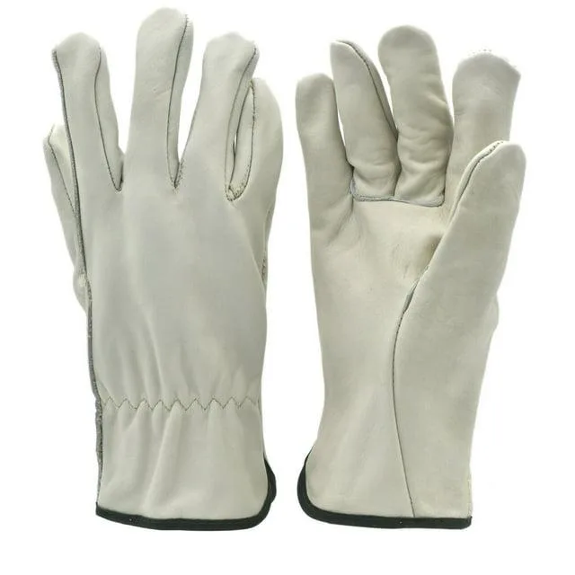 G &amp; F Products G &amp; F Products 6003 Cowhide Leather Gloves X-Large Off White 3 Pairs — product photo