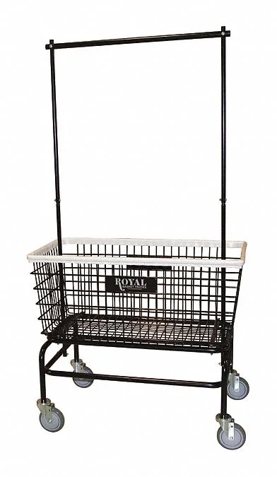 Royal Basket Trucks Royal Basket Trucks G33-BKX-W2A-5UNN Laundry Hamper Cart 500 lb Black — product photo