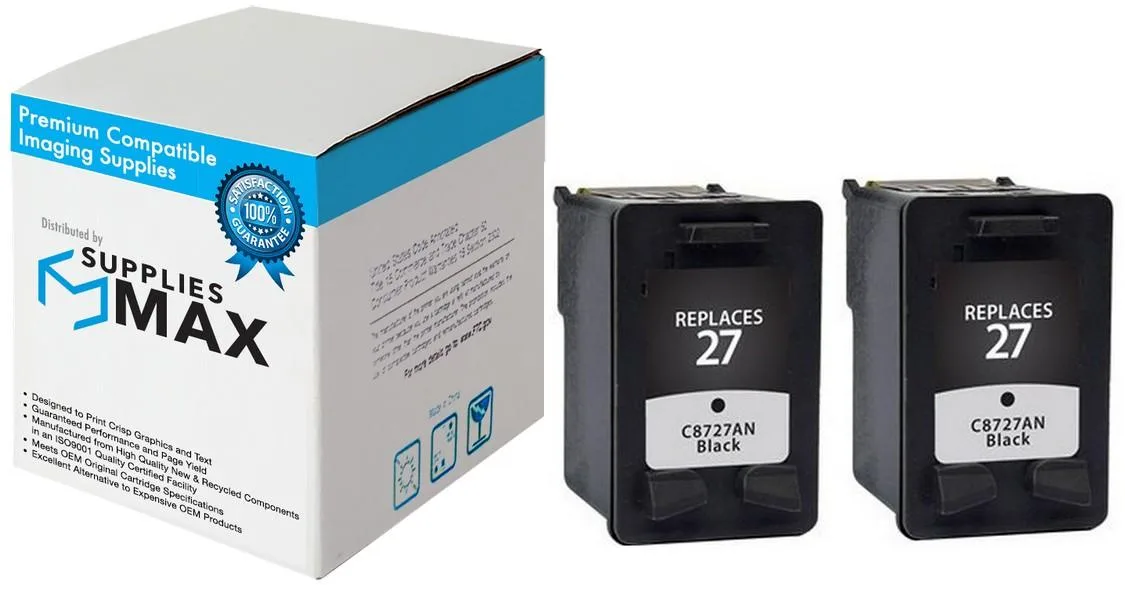 SuppliesMax SuppliesMax HP C9322FN Black Inkjet Cartridge 2-Pack 280 Pages — product photo