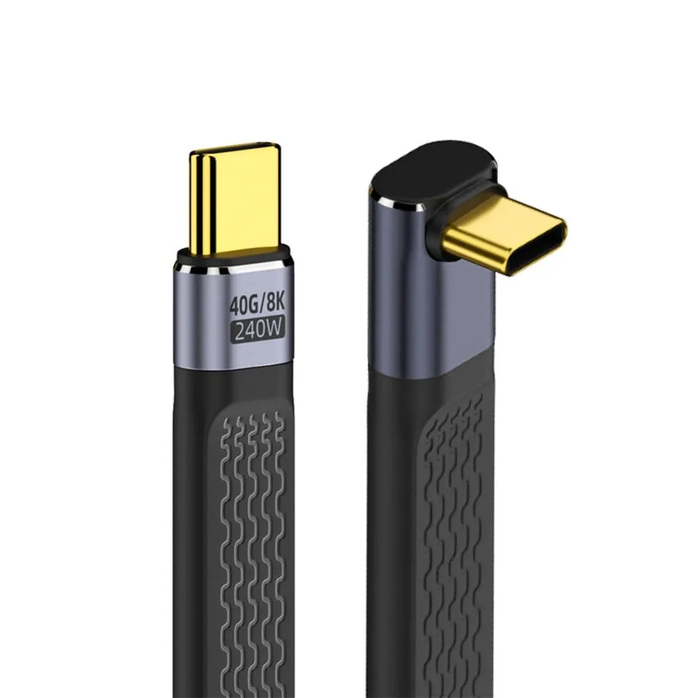 Fervit Fervit USB4 40Gbps 240W USB-C Male to Male 13cm Up Angled Cable — product photo