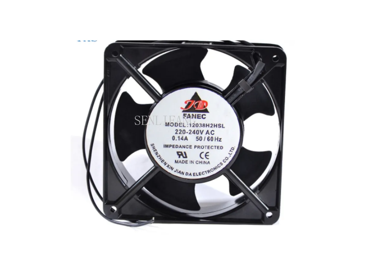 Fans Fans 12038H2HSL AC 220V-240V 0.14A 50/60Hz 120x120x38mm 2-Wire Case Fan — product photo