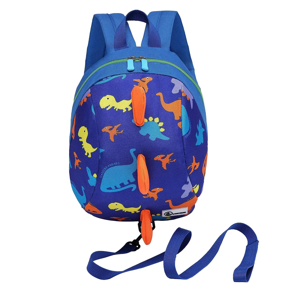 Dinosaur Toddler Mini Backpack with Leash Deep Blue — product photo