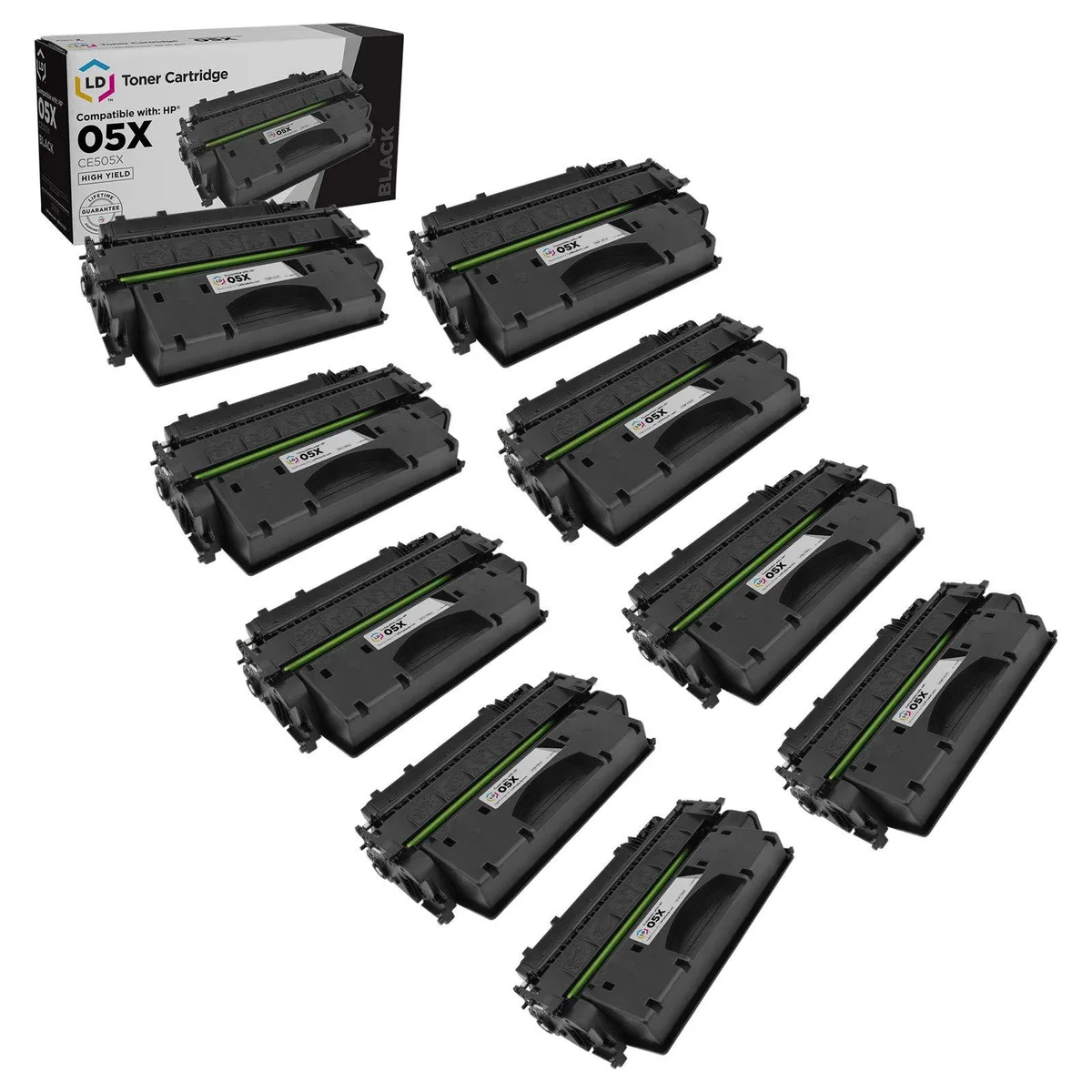 LD Products LD Products Compatible Toner Cartridge CE505X 05X Black 9-Pack 6500 Pages — product photo