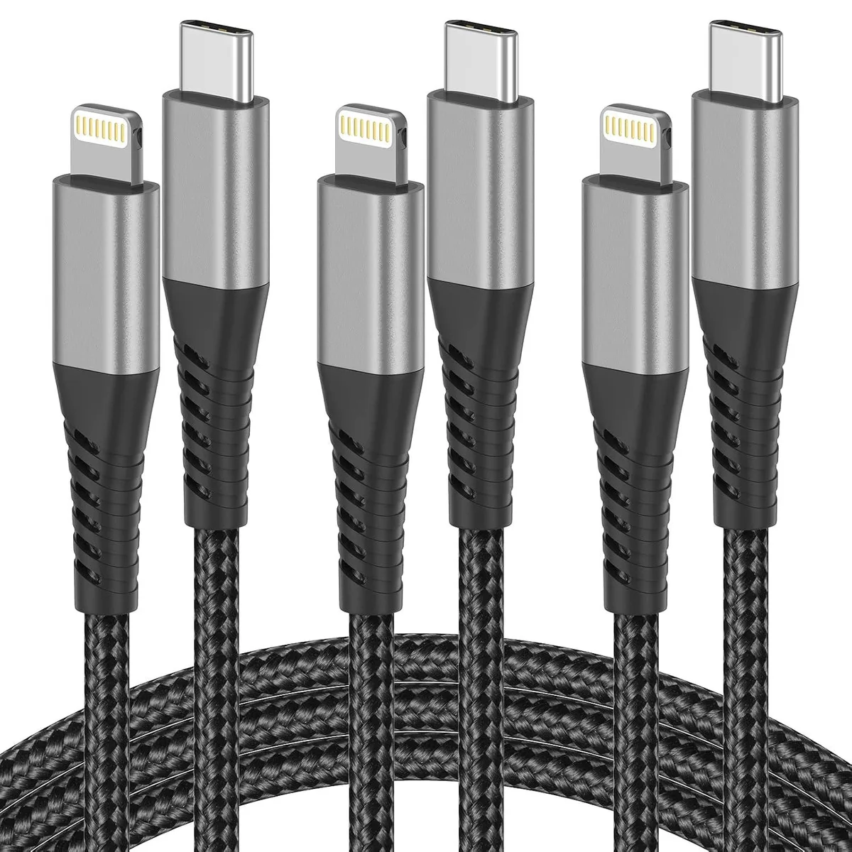MCHOSE MCHOSE USB-C to Lightning Cable 3 ft 3-Pack MFi Certified — product photo
